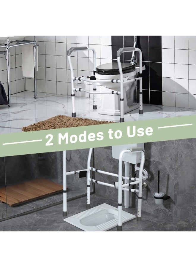 Arabest Toilet Safety Frame Enhanced Support for Elderly and Handicap Individuals Adjustable Width and Toilet Safety Handrail - Image 2